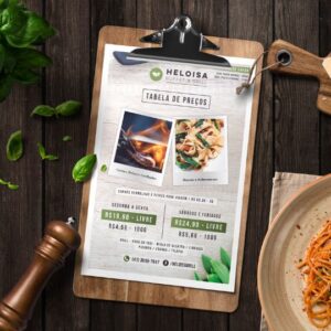 Criação de cardápio para restaurante profissional — impresso e digital